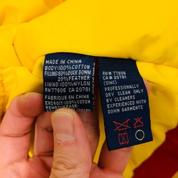 VTG Tommy Hilfiger Down Jacket Puffer Mens Large 90s - Picture 9 of 14